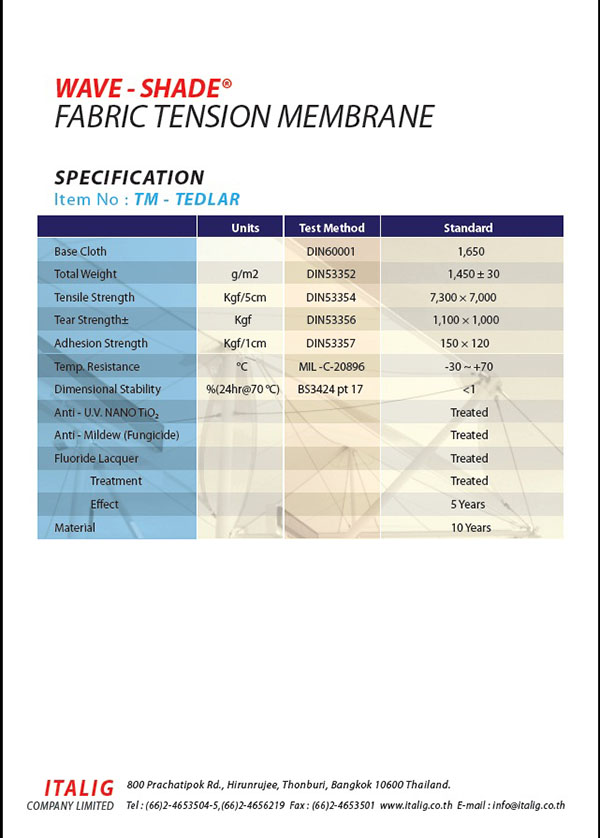 Fabric Tension Membrane (MS - Tedlar)-1